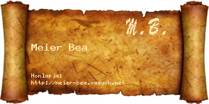 Meier Bea névjegykártya